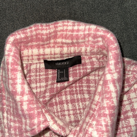 Forever 21 Pink and White Plaid Sacket - Picture 2 of 7